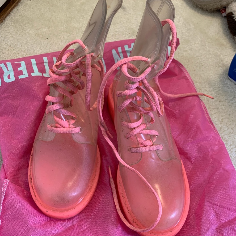 Clear Combat boots